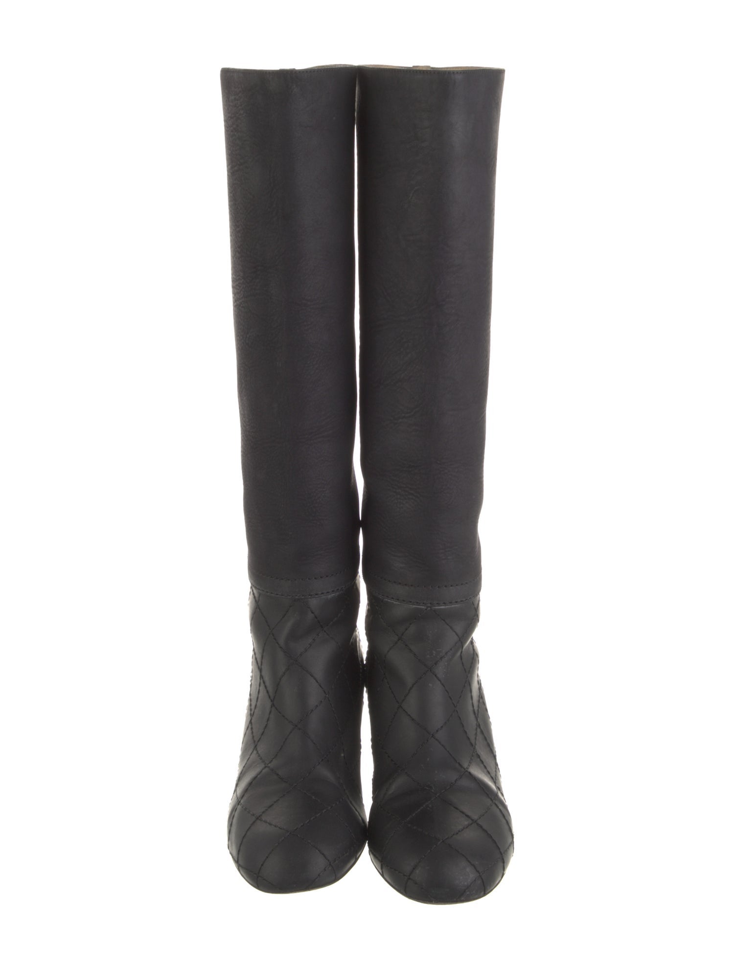 Chanel 2013 Interlocking CC Logo Riding Boots